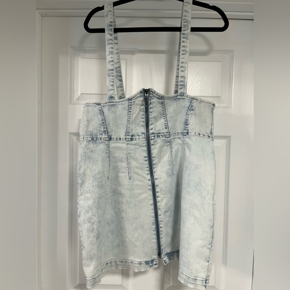 Wild Fable Light Blue Denim Overall Dress